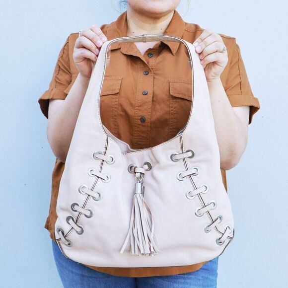 Michael Kors Astor Grommet Hobo Bag in Blush $428+ - Picture 3 of 15